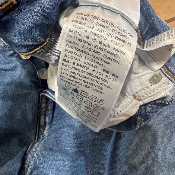 Levi’s 29 Wedgie Skinny Fit Cropped Denim Jeans High Rise Button Front - Picture 8 of 9